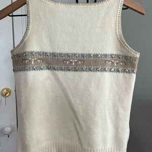 Elegant Cream Sleeveless Top